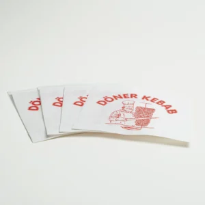 Döner-Tüten 16x16 cm weiss mit Druck