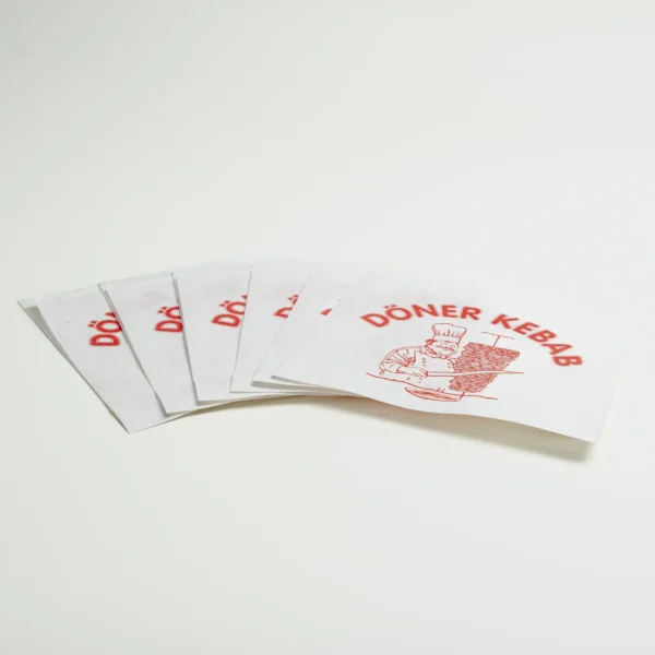 Döner-Tüten 16x16 cm weiss mit Druck