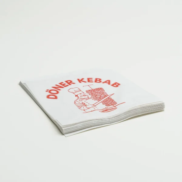Döner-Tüten 16x16 cm weiss mit Druck